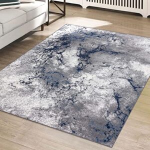 luxe weavers cambridge collection abstract area rug 1685 blue 8x10
