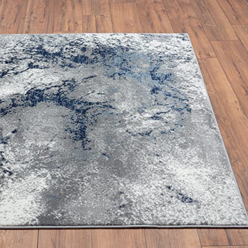 LUXE WEAVERS Cambridge Collection Abstract Area Rug 1685 Blue 8x10