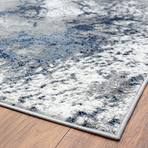 LUXE WEAVERS Cambridge Collection Abstract Area Rug 1685 Blue 8x10