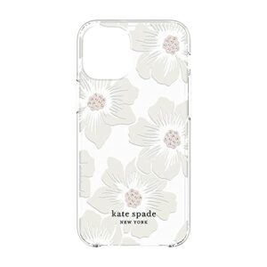 kate spade new york Protective Hardshell Case for iPhone 12 Mini - Hollyhock Floral Clear/Cream with Stones