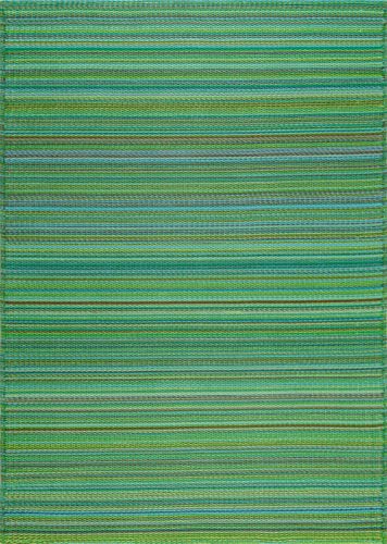 Tayse Pembrokepines Green Reversible Plastic Straw Outdoor Patio Rug 9x12 for Patios Garden Picnic Camping Mats Waterproof and Washable