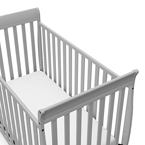 Storkcraft Maxwell Convertible Crib (Pebble Gray) – GREENGUARD Gold Certified, Converts to Toddler Bed and Daybed, Fits Standard Full-Size Crib Mattress, Classic Crib with Traditional Sleigh Design