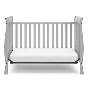 Storkcraft Maxwell Convertible Crib (Pebble Gray) – GREENGUARD Gold Certified, Converts to Toddler Bed and Daybed, Fits Standard Full-Size Crib Mattress, Classic Crib with Traditional Sleigh Design