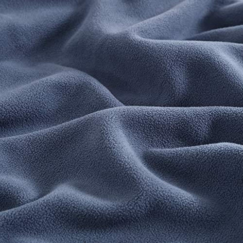 Eddie Bauer Ultra-Plush Collection Throw Blanket-Reversible Sherpa Fleece Cover, Soft & Cozy, Perfect for Bed or Couch, Blue/Light Grey