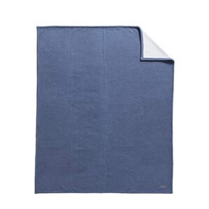 Eddie Bauer Ultra-Plush Collection Throw Blanket-Reversible Sherpa Fleece Cover, Soft & Cozy, Perfect for Bed or Couch, Blue/Light Grey