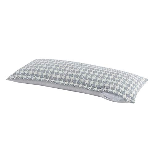 Kenneth Cole New York - Pillow Cover, Sustainable Fabric Construction with Hidden Zipper, Modern Home Decor for Couch or Bed (Houndstooth Grey, 14" x 36")