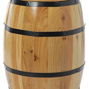 Vintiquewise Wine Barrel 4 Sectional Crate with Removable Head Lid, Brown