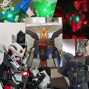 Yikko 5PCS LED Units for Gundam Models Kits, MG LED Unit Set for Gundam 00 MG GN-X Light Up Certain Gundam Models Hobby Accessories Xmas Gift for Kids (Green)