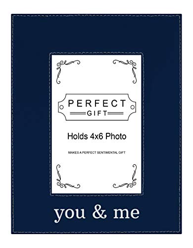 ThisWear Best Friends Frame Wedding Couples Frame You & Me 4x6 Leatherette Photo Frame Navy