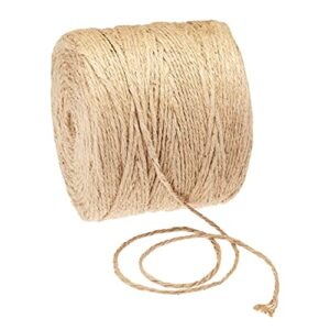 Amazon Basics All-Purpose Natural Jute Twine - #60 x 1425' Foot (2.5mm x 435m), Natural, 1 Pack