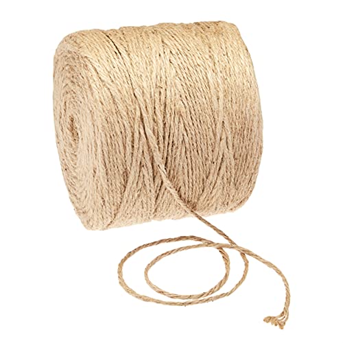 Amazon Basics All-Purpose Natural Jute Twine - #60 x 1425' Foot (2.5mm x 435m), Natural, 1 Pack