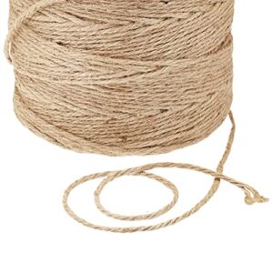 Amazon Basics All-Purpose Natural Jute Twine - #60 x 1425' Foot (2.5mm x 435m), Natural, 1 Pack