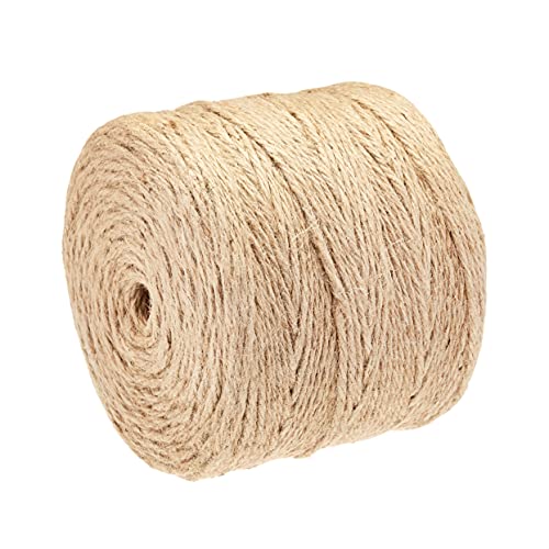 Amazon Basics All-Purpose Natural Jute Twine - #60 x 1425' Foot (2.5mm x 435m), Natural, 1 Pack