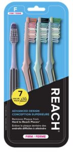 reach advanced design toothbrush, firm bristles, 7 count value pack
