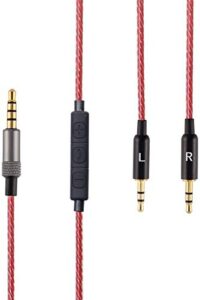saipomor sol republic v10 extension cable with remote volume and mic for sol republic master tracks hd hd2 sol republic v8 v12 x3 headphones (red)