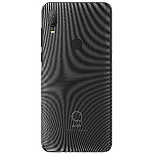 Alcatel 1V 2020 (32GB, 2GB) 6.22" HD+ Display, 4000mAh Battery, Fingerprint Sensor, GSM Unlocked US 4G LTE (T-Mobile, AT&T, Metro, Straight Talk) International Model 5007A (Metallic Black)