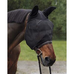 rider's international by dover saddlery riding fly mask, horse-f/s, black