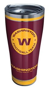 tervis triple walled nfl washington insulated tumbler cup keeps drinks cold & hot, 30oz - stainless steel, touchdown