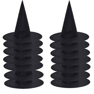 16 pcs halloween black witch hat for party masquerade cosplay costume accessory daily for halloween carnival party black