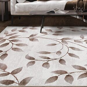 SUPERIOR Palesa Rustic Floral Indoor Area Rug, 2' x 3', Hazelnut (Palesa Indoor)