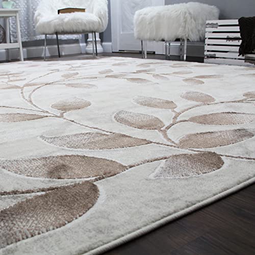 SUPERIOR Palesa Rustic Floral Indoor Area Rug, 2' x 3', Hazelnut (Palesa Indoor)