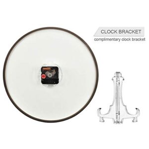 linqin Cat and Clock 9.5 Inch Silent Battery Operated Wall Clock Easy to Read Unique Design Home Decor Round Clock