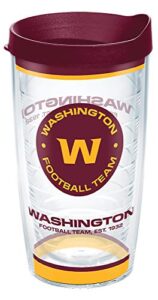 tervis made in usa double walled nfl washington insulated tumbler cup keeps drinks cold & hot, 16oz, tradition