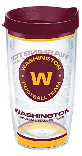 Tervis Made in USA Double Walled NFL Washington Insulated Tumbler Cup Keeps Drinks Cold & Hot, 16oz, Tradition