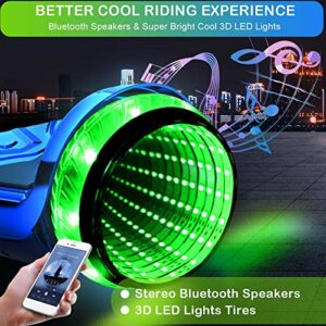 CBD Hoverboard for Kids Adults, All Terrain Hoverboards Load Up to 200LBS- 6.5" Tires Large Battery Hoverboard Bluetooth Speakers & 3D LED Light-Hover Board UL2272 Certified-Christmas Kids Gift- BL