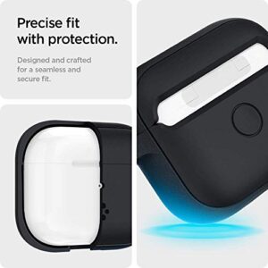 Spigen Silicone Fit Designed for Airpods 3rd Generation Case Soft Silicone Airpods 3 Case (2021) [Durable Dual Layer Protection] - Black