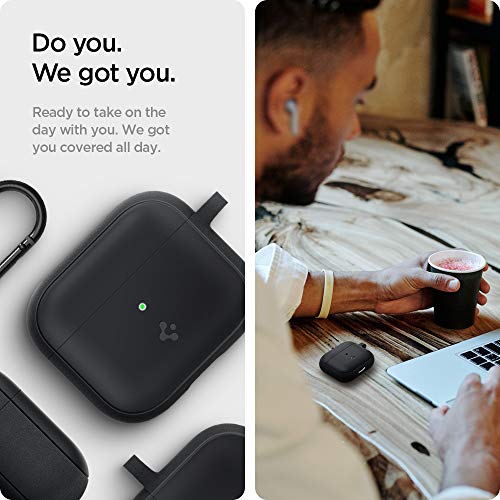 Spigen Silicone Fit Designed for Airpods 3rd Generation Case Soft Silicone Airpods 3 Case (2021) [Durable Dual Layer Protection] - Black