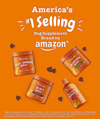 Zesty Paws Calming Chews for Dogs - Composure & Relaxation for Everyday Stress & Separation - with Ashwagandha, Organic Chamomile, L-Theanine & L-Tryptophan – Bison - 90 Count