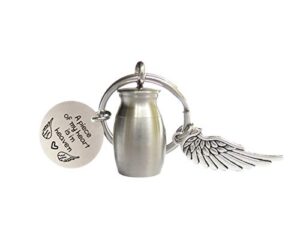 small cremation urn memorial keychain a piece of my heart is in heaven mini ashes holder key chain ashes keepsake remembrance in memory of loved one dad mom sympathy gift