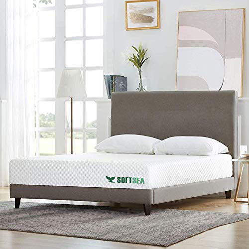 Queen Mattress, SOFTSEA 8 Inch Cool Gel Memory Foam Mattress in a Box for a Medium Comfort