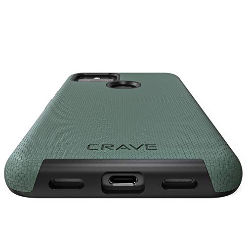 Crave Pixel 4a 5G Case, Dual Guard Protection Series Case for Google Pixel 4a (5G) - Forest Green