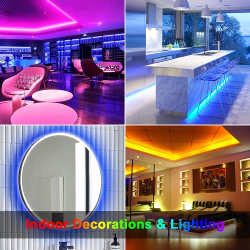 sylvwin LED Strip Lights 16.4FT,RGB Strip Lights with Color Changing,SMD 5050 Dimmable Lighting with Remote Control for Home Kitchen,Bedroom Decoration,Party,TV Backlight