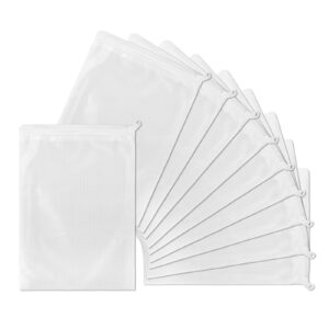 myfatboss aquarium filter media bags - extra fine - 10 pcs fine mesh reusable nylon net filter bags with plastic zipper for extra fine resins filter, 7.9 x 5.5 inch