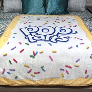 JUST FUNKY Kellogg's Pop-Tarts Pop-Tart Large Fleece Throw Blanket | Pop-Tarts Soft Blankets and Throws | Official Pop-Tarts Throw Blankets | Measures 60 x 45 Inches