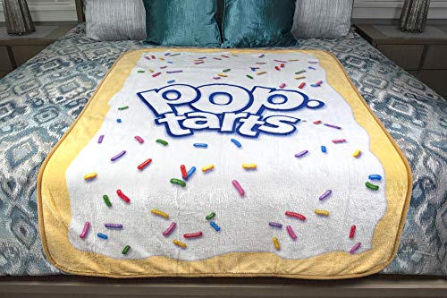 JUST FUNKY Kellogg's Pop-Tarts Pop-Tart Large Fleece Throw Blanket | Pop-Tarts Soft Blankets and Throws | Official Pop-Tarts Throw Blankets | Measures 60 x 45 Inches