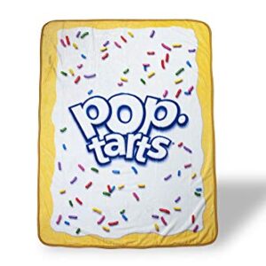 JUST FUNKY Kellogg's Pop-Tarts Pop-Tart Large Fleece Throw Blanket | Pop-Tarts Soft Blankets and Throws | Official Pop-Tarts Throw Blankets | Measures 60 x 45 Inches