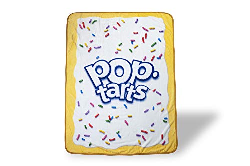 JUST FUNKY Kellogg's Pop-Tarts Pop-Tart Large Fleece Throw Blanket | Pop-Tarts Soft Blankets and Throws | Official Pop-Tarts Throw Blankets | Measures 60 x 45 Inches