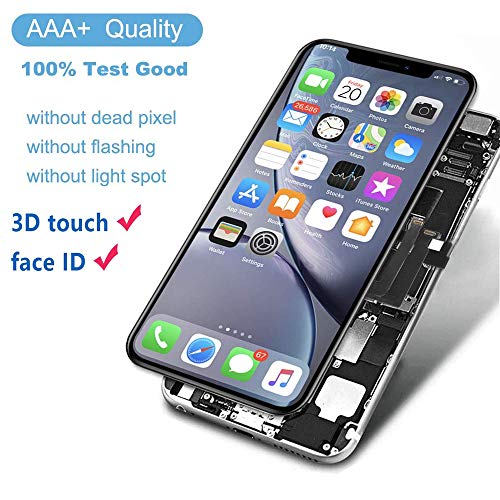 for iPhone XR Screen Replacement,LCD Display Touch Screen Assembly,Compatible with iPhone XR Screen Replacement 6.1 inch (Model A1984, A2105, A2106, A2108) with Screen Protector and Repair Tools