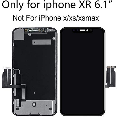 for iPhone XR Screen Replacement,LCD Display Touch Screen Assembly,Compatible with iPhone XR Screen Replacement 6.1 inch (Model A1984, A2105, A2106, A2108) with Screen Protector and Repair Tools