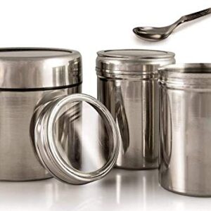 Satre Online and Marketing Transparent Stainless Steel Spice Box with Containers Set of 8pcs