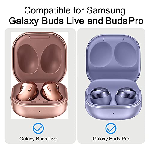 Aiiko Compatible Galaxy Buds Pro Case 2021 /Galaxy Buds Live Case 2020 Clear Soft TPU Shockproof Case Protective Cover for Samsung Earbuds with Keychain -(Clear), m