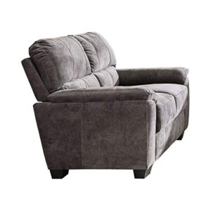 coaster furniture hartsook upholstered pillow top arm loveseat charcoal grey love seats 509752