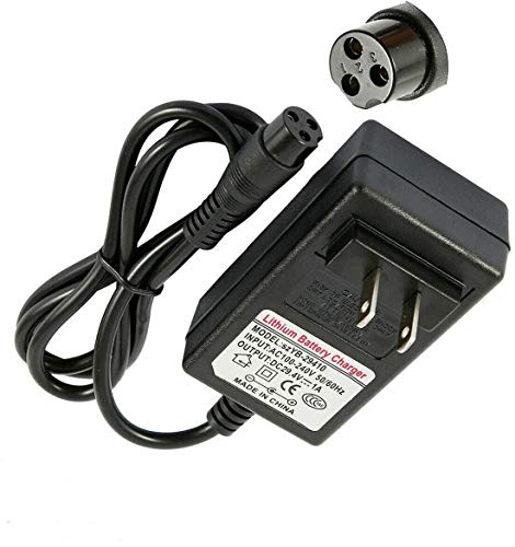 Miacoco Scooter Charger, 24V,3.3 FT Power Adapter for Razor E100 E125 E150 E175 E500 (Black)