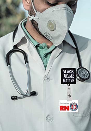 Black Lives Matter ID Badge Reel - BLM Retractable Holder for Nurses Doctors Hospitals and Office Staff | Support The Cause!