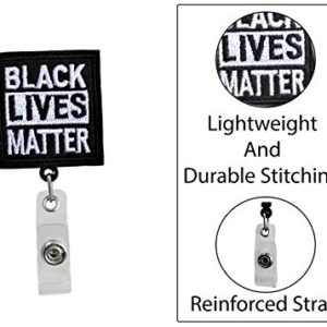 Black Lives Matter ID Badge Reel - BLM Retractable Holder for Nurses Doctors Hospitals and Office Staff | Support The Cause!