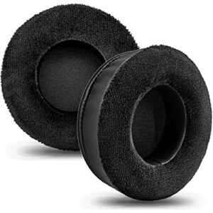 earpads compatible with virtuoso rgb wireless se gaming headset - memory foam earcups - hybrid (pu/velour) ear cushions i black